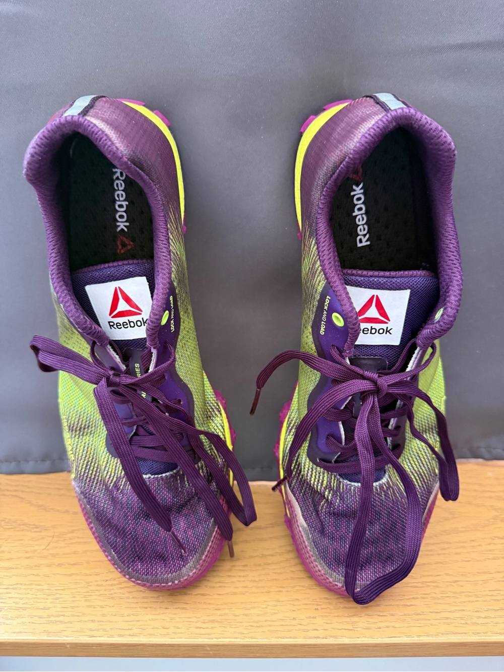Reebok Women's Purple and Lime Training Sneakers OCR All Terrain Women’s Size 8